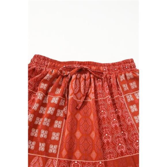 Printed Drawstring Midi Skirt - Picture 4 of 7